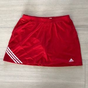 Adidas climalite red tennis, Pickleball, athletic skirt with built in shorts. M